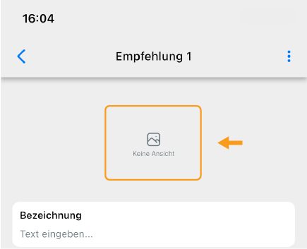 Empfehlungsansicht hinzufügen